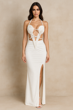 Serenya™ Knit Halter Backless Maxi Dress
