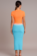 Lunara™ Knitted Gradient Sweater Maxi Dress