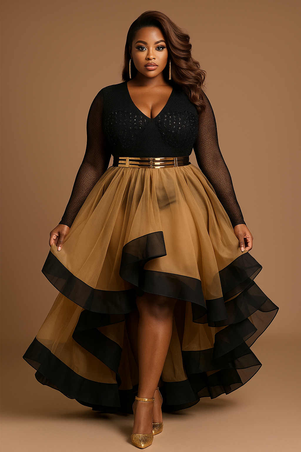 Élodie Tulle Midi Dress