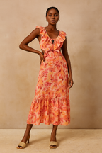 Aurélie™ Layered Midi Dress – Western Elegance Reimagined