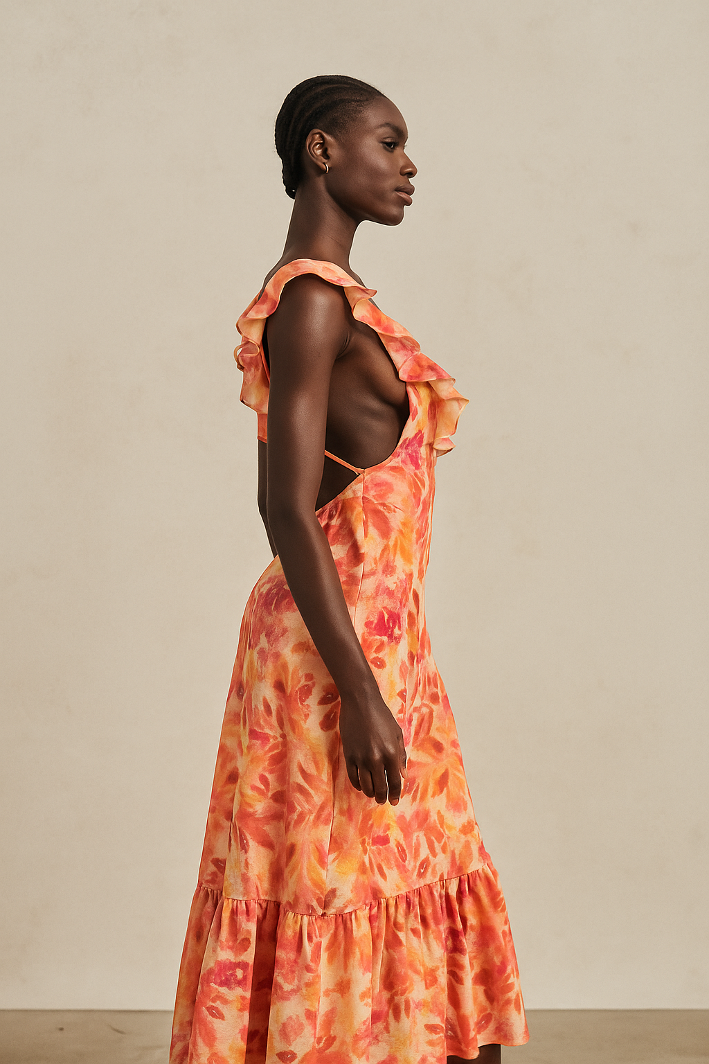 Aurélie™ Layered Midi Dress – Western Elegance Reimagined