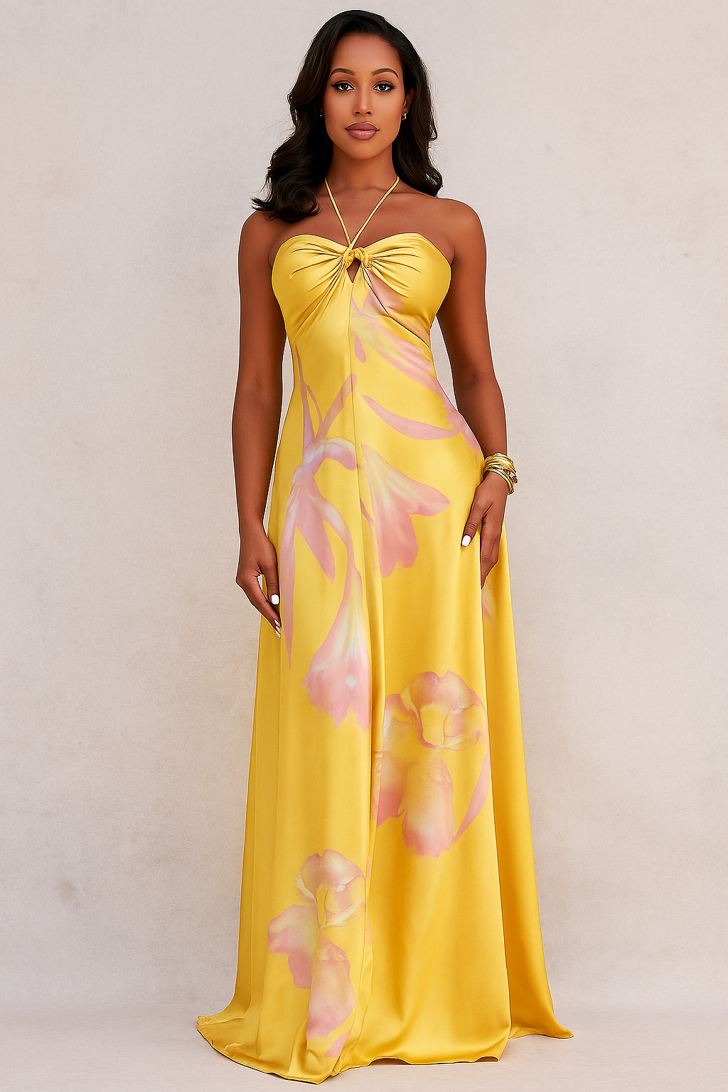 Luna™ Lace-Up Halter Dress