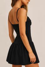 Velvia™ Hollow Out Pleated Mini Dress