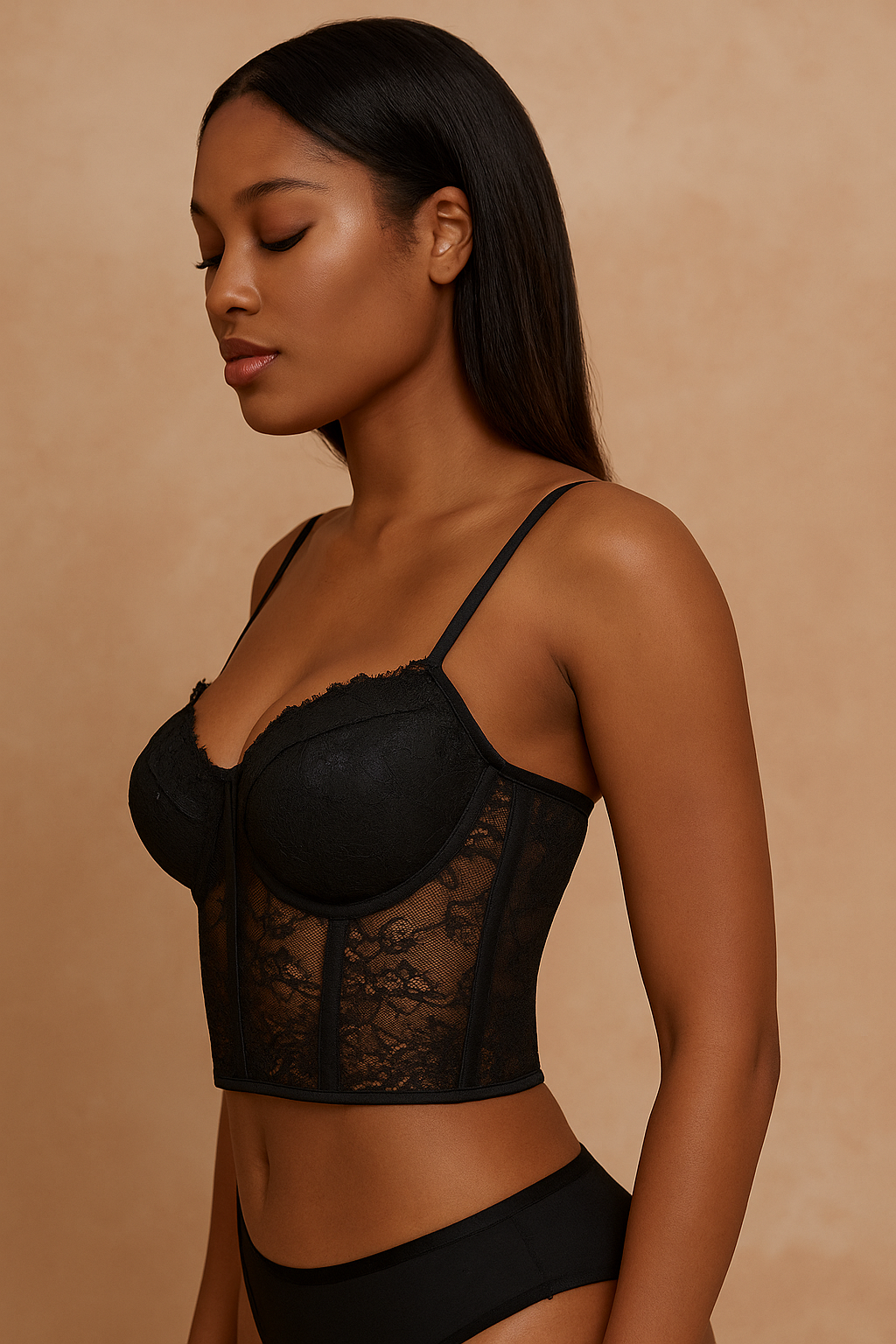 Valencia™ Semi-Transparent Mesh Push Up Bralette – Corset Bustier Vest Top