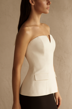 Selvina™ Off-Shoulder Strapless Crop Top – Backless Bustier Vest