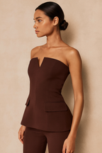 Selvina™ Off-Shoulder Strapless Crop Top – Backless Bustier Vest