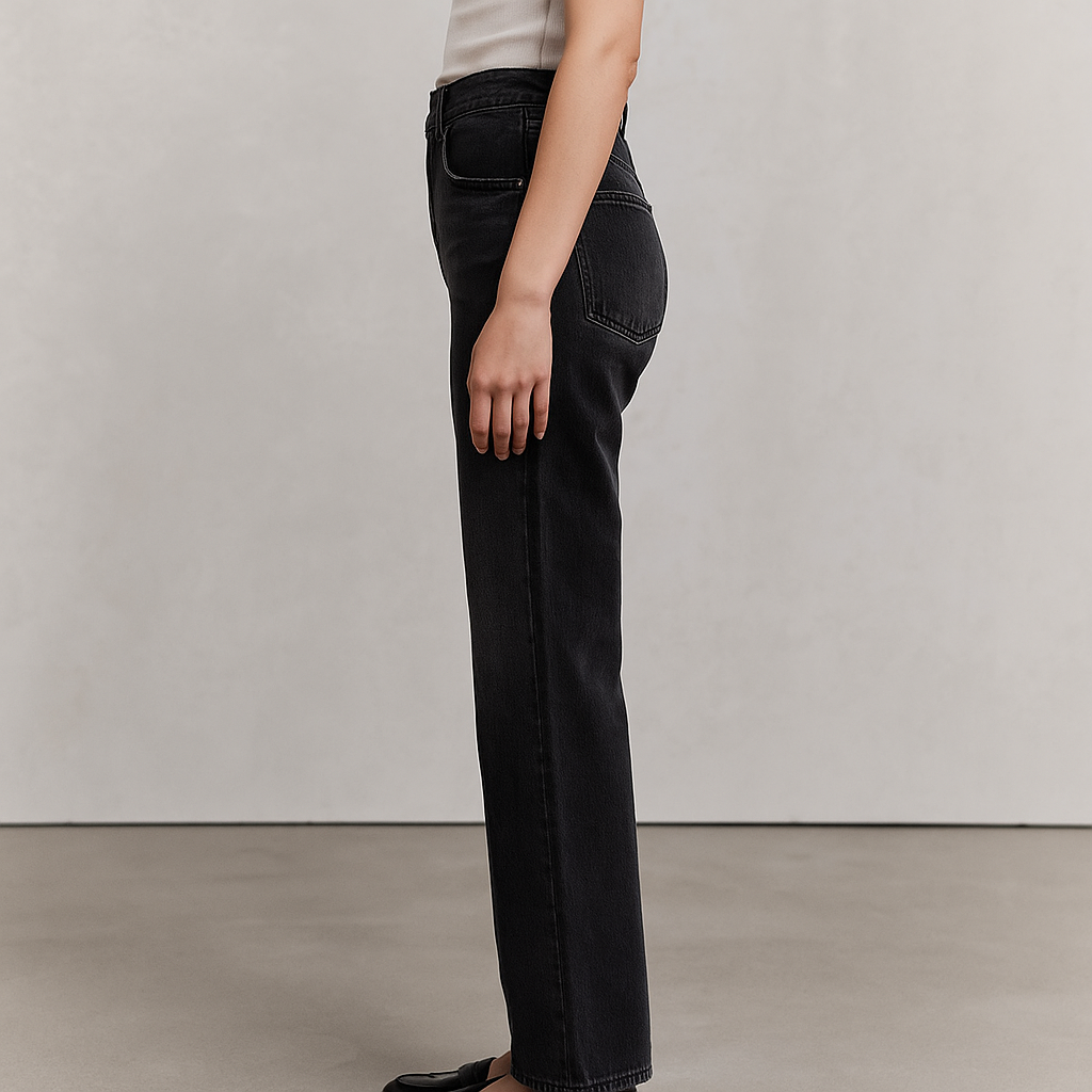 Isadora™ Mid Waist Long Denim Pants