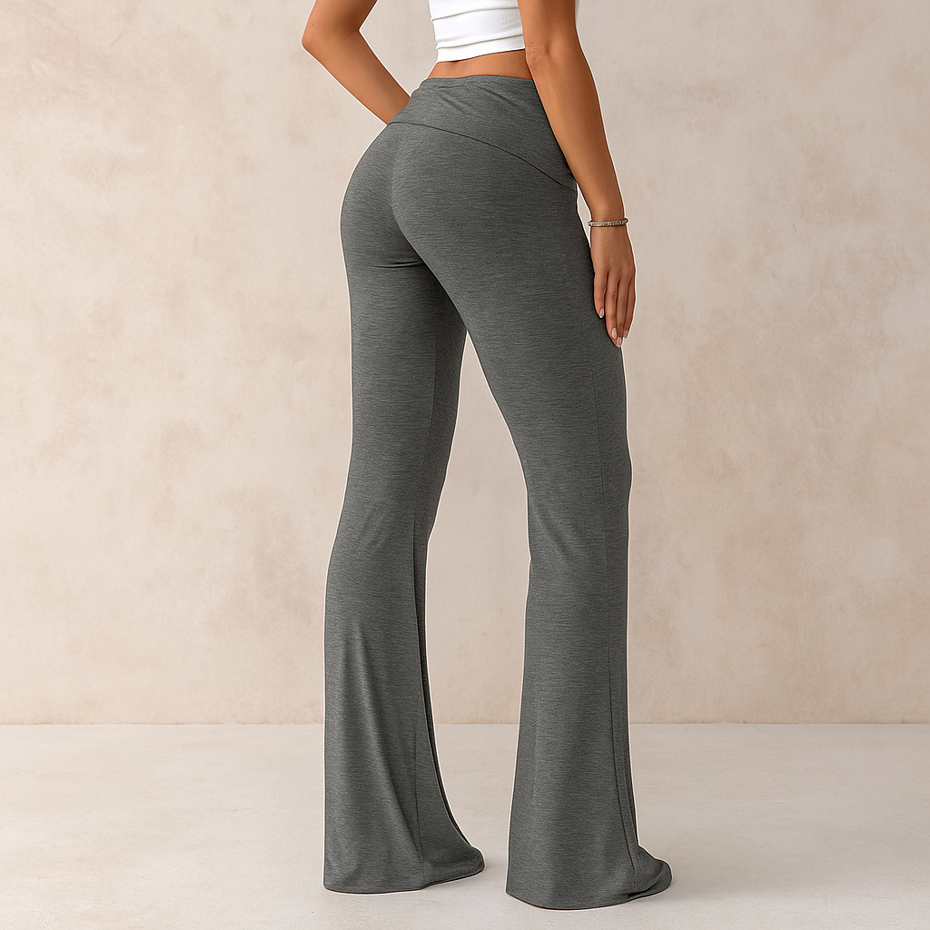 Celina™ Ruched Side Drawstring Flare Trousers