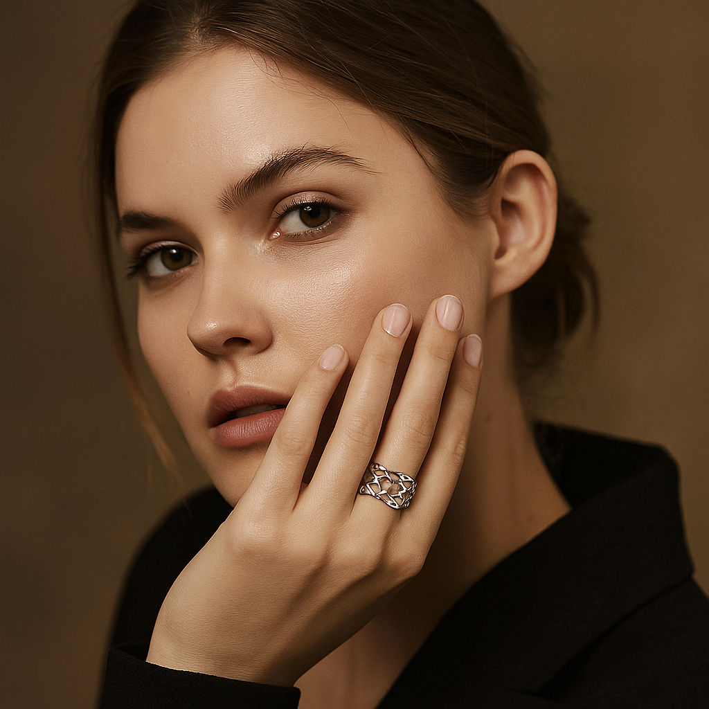 Celina™ Adjustable Gold Chain Link Ring