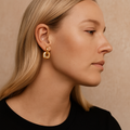 Aurelia™ Gold Oval Splicing Earrings