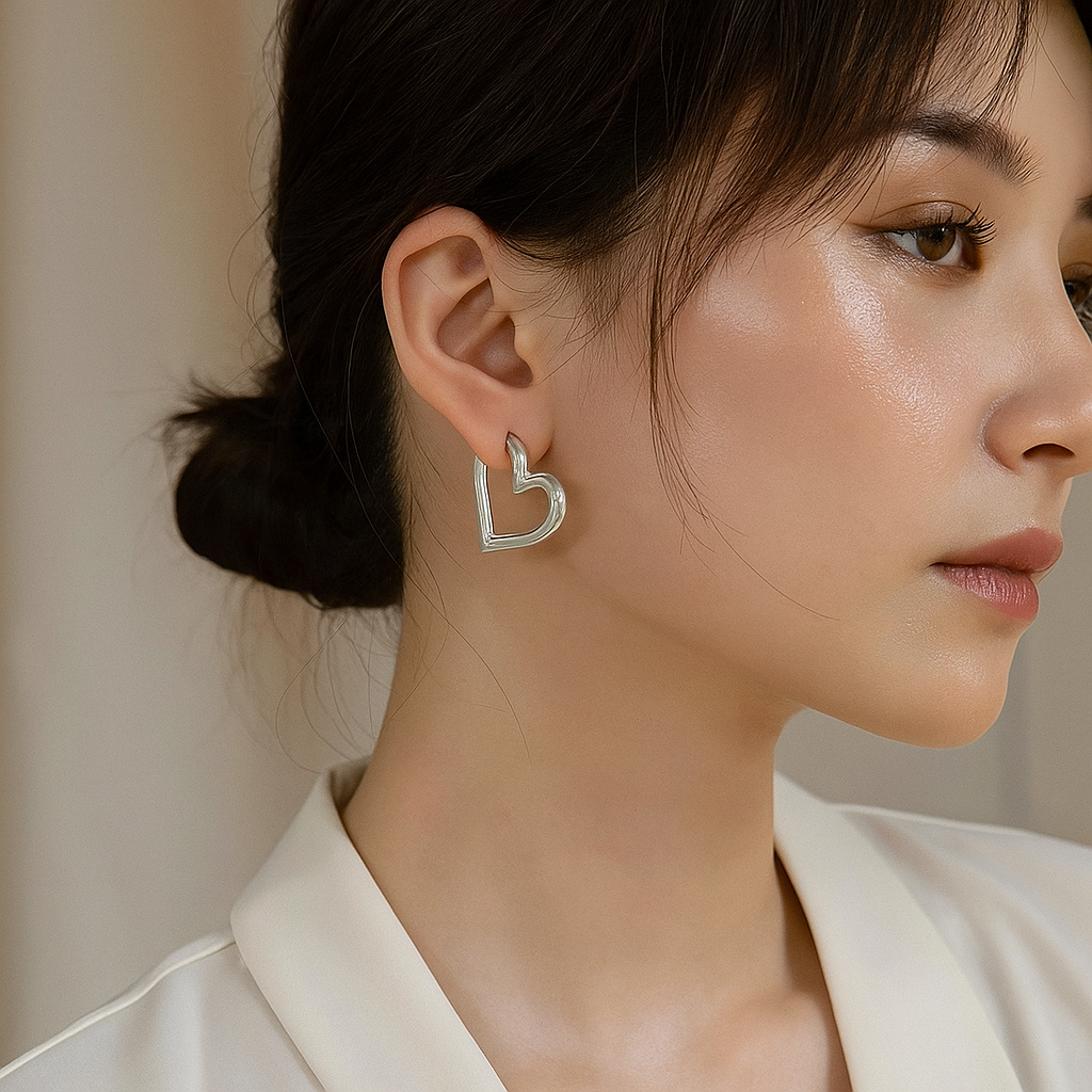 Isadora™ Heart Hoop Earrings