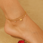 Aurelia™ Heart Charm Diamond Anklet