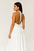 Celestia™ Halter Wrap Skirt Midi Dress