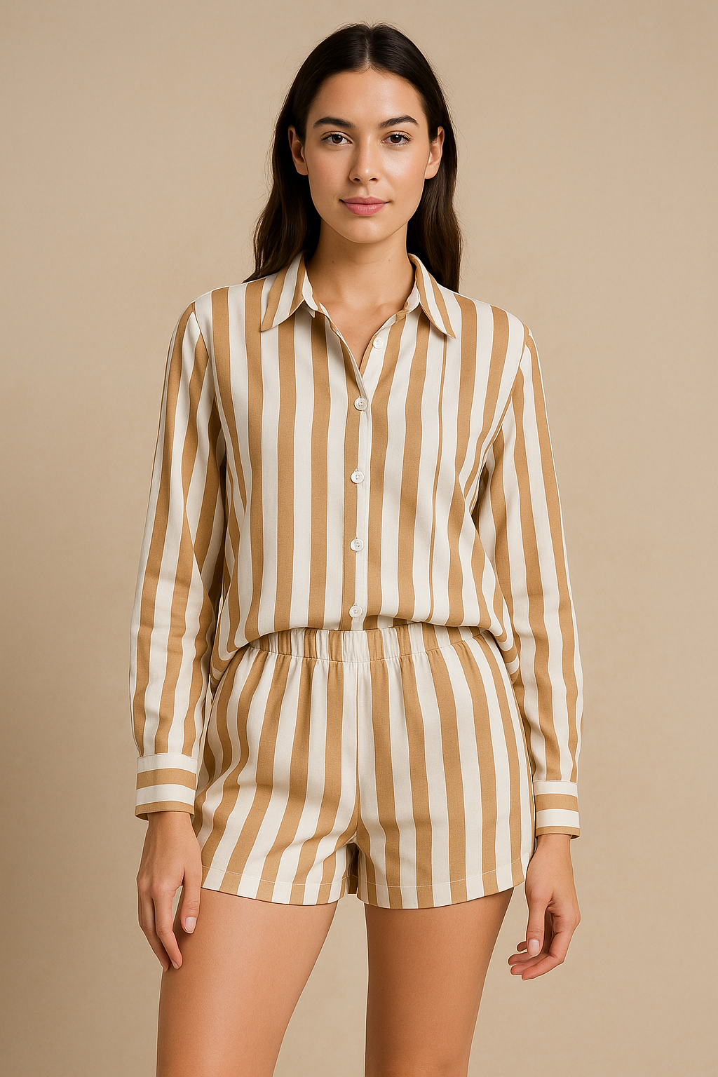 Isadora™ Striped Blouse Shirt Set