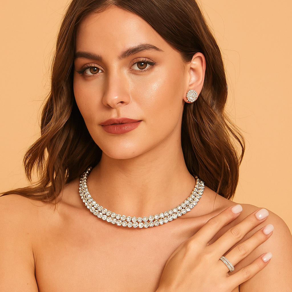 Celestia™ Diamond Luxe Set – Necklace, Earring & Ring