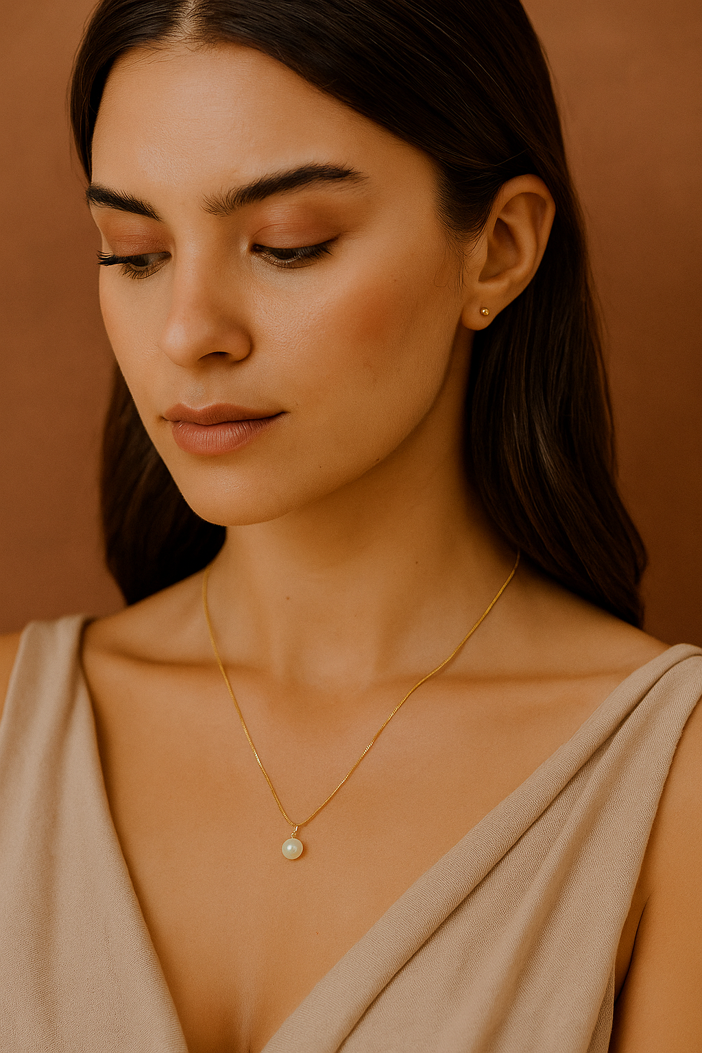 Elara™ Pearl Pendant Gold Necklace