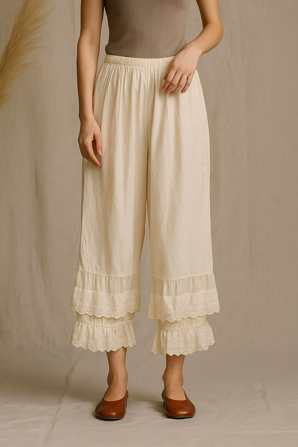 Serenya™ Lace Ruffled Trousers