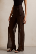 Aurelia™ Beaded Sheer Wide Leg Trousers