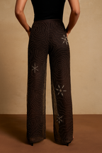 Aurelia™ Beaded Sheer Wide Leg Trousers