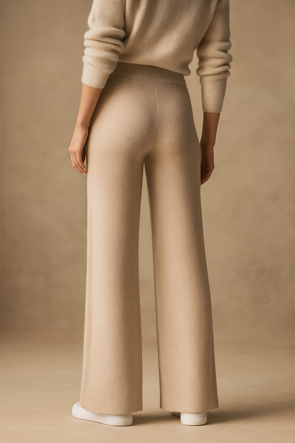 Luana™ Wool Knitted Wide-Leg Trousers
