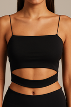 Serenya™ Sleeveless Cut Out Strap Crop Top