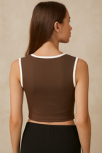Aurelia™ Square Neck Sleeveless Crop Top