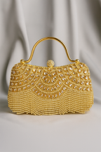 Serenya™ Diamond Tassel Metallic Handbag