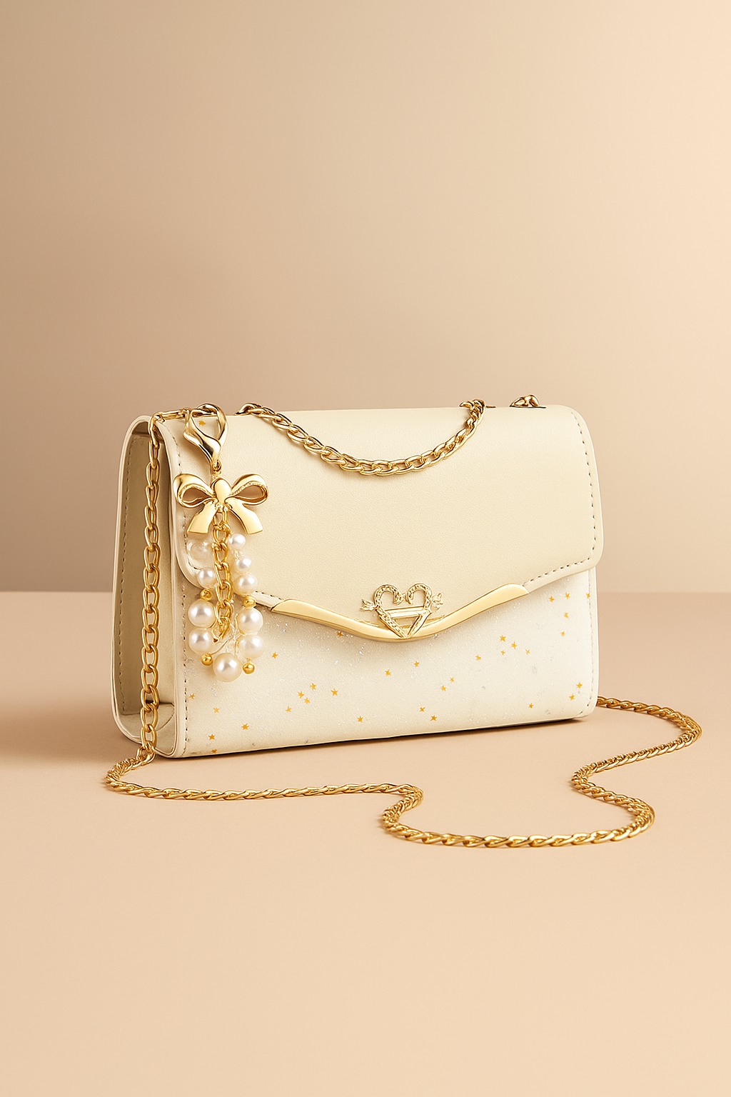 Isadora™ Sequin Pendant Leather Shoulder Bag