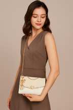 Isadora™ Sequin Pendant Leather Shoulder Bag