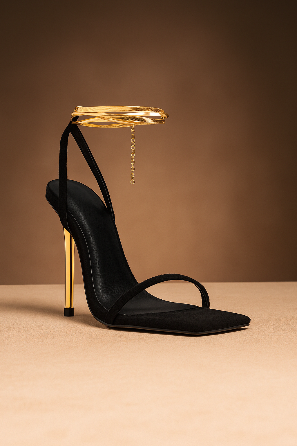 Isadora™ Gold Strap High Heels