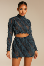 Isadora™ Patchwork Crop Top & Skirt Set
