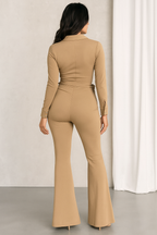 Celina™ Long Sleeve Belted Jumpsuit