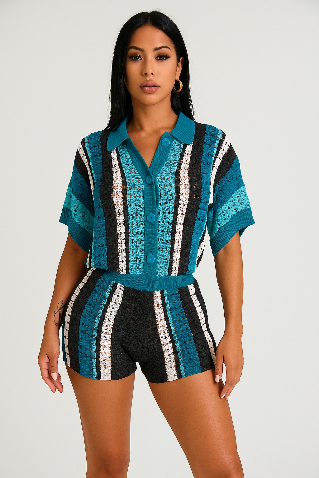 Aurelia™ Knit Shirt & Short Set