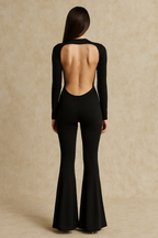 Isadora™ Backless Bodycon Flared Jumpsuit