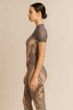 Aurelia™ Short Sleeve Mesh Jumpsuit