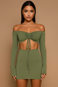 Isadora™ Ruched Crop Top & Skirt Set