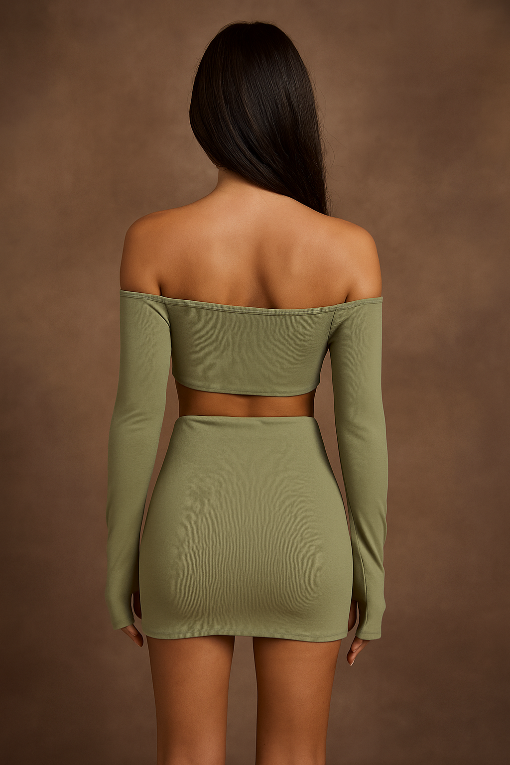 Isadora™ Ruched Crop Top & Skirt Set