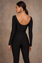 Celina™ Cross Slash Neck Jumpsuit