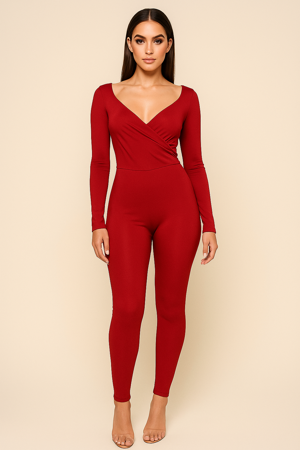 Celina™ Cross Slash Neck Jumpsuit