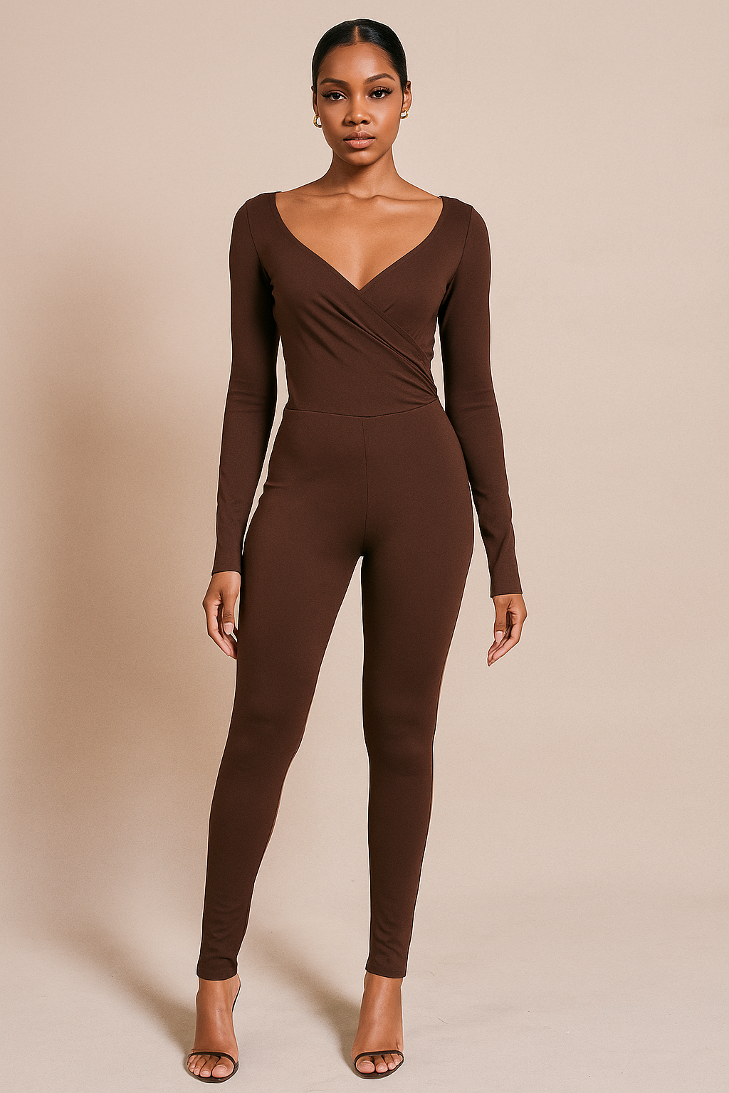Celina™ Cross Slash Neck Jumpsuit