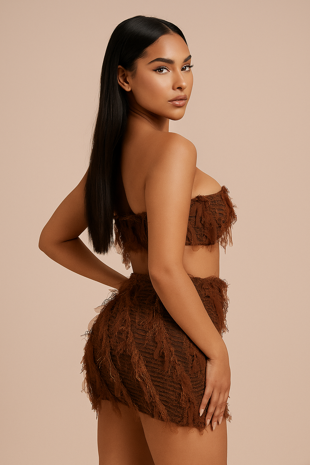 Celestia™ Patchwork Crop Top & Skirt Set