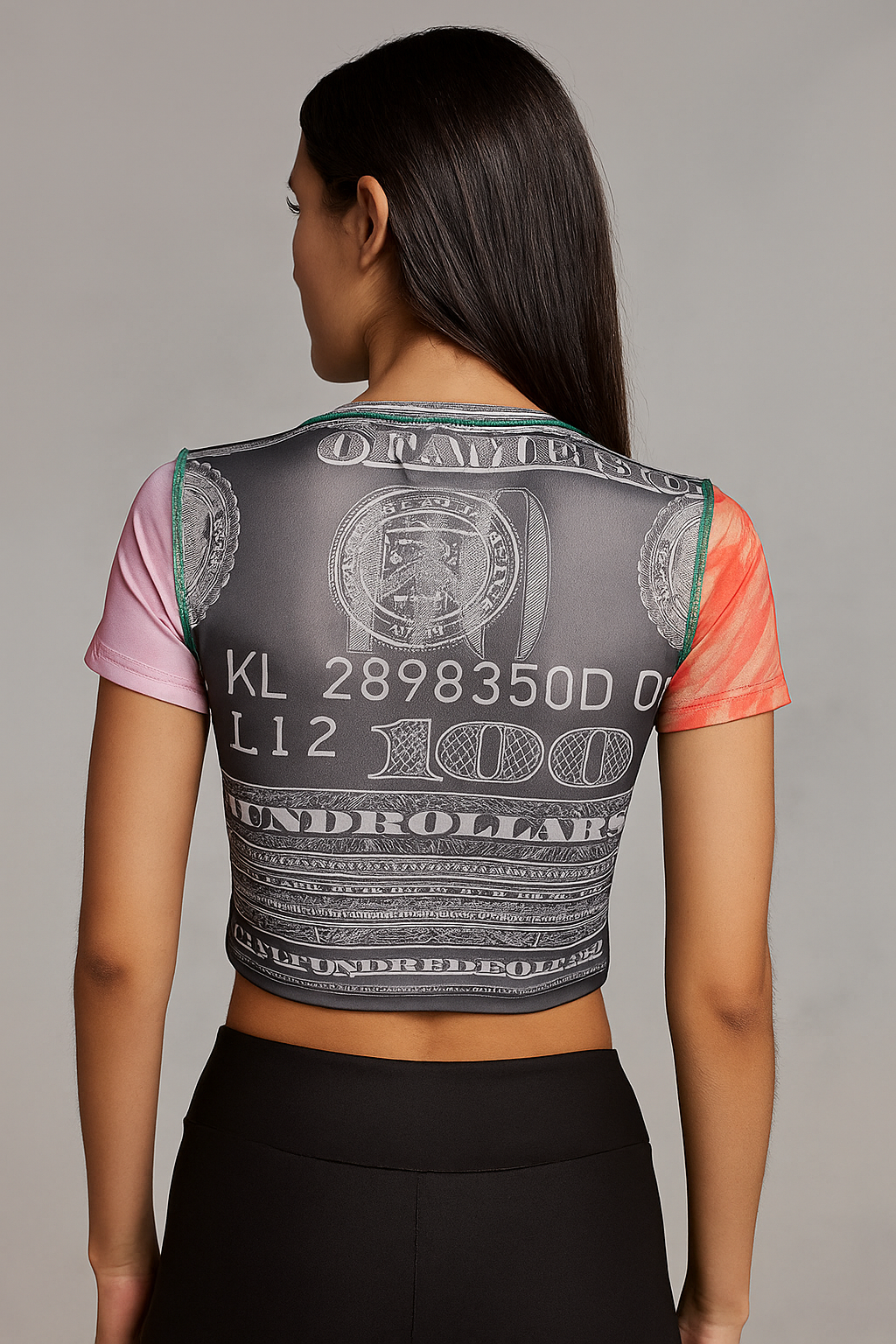 Isadora™ Mesh Dollar Print Crop Top