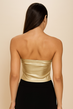 Aurelia™ Metallic Strapless Crop Top