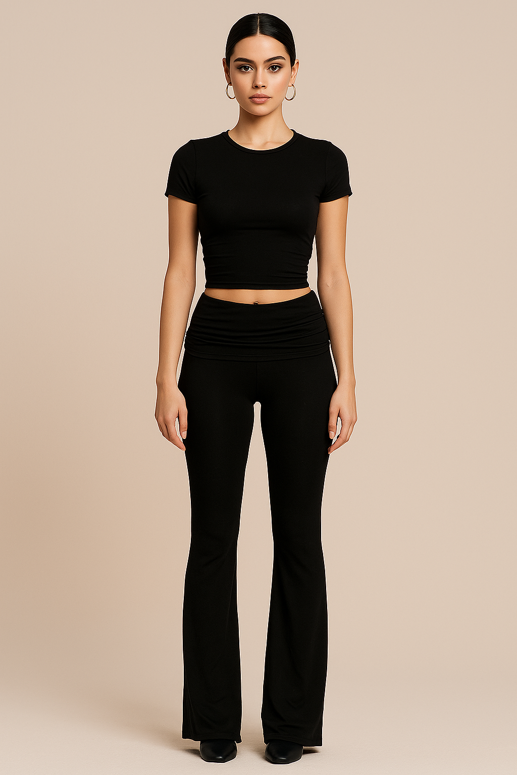 Celina™ Crop Top & Flared Trousers Set