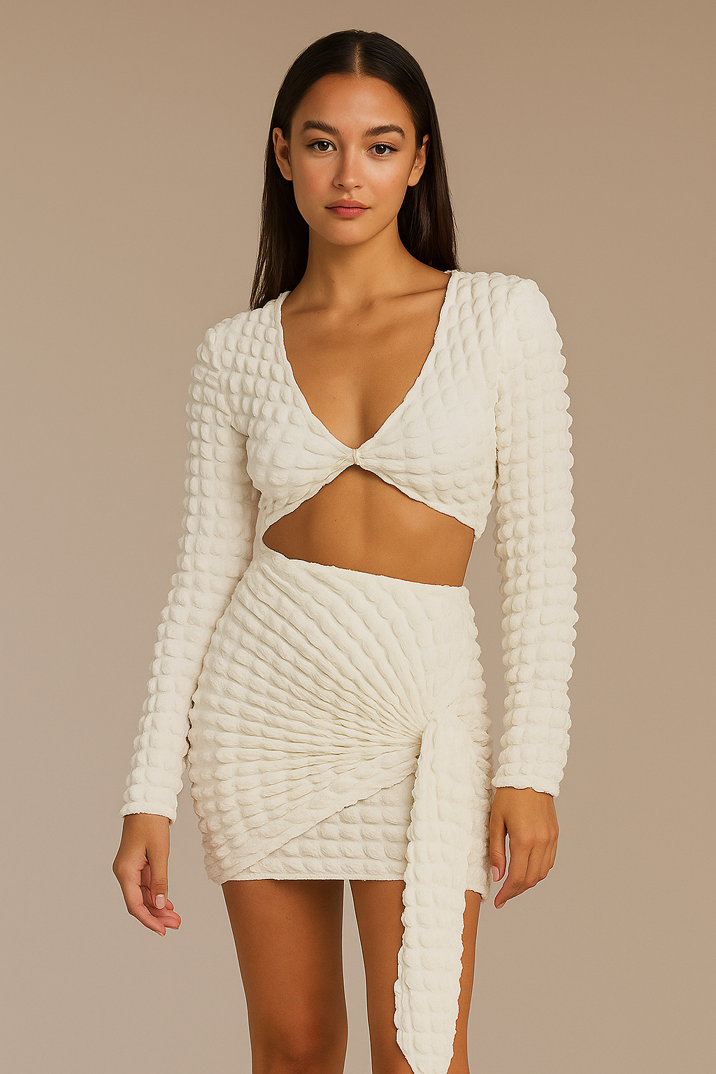 Celestia™ Crop Top & Wrap Mini Skirt Set