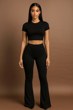 ProbyVC™ Crop Top & Flare Pants Set