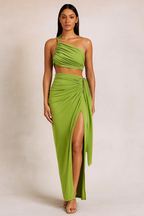 Serenya™ One Shoulder Top & Long Skirt Set