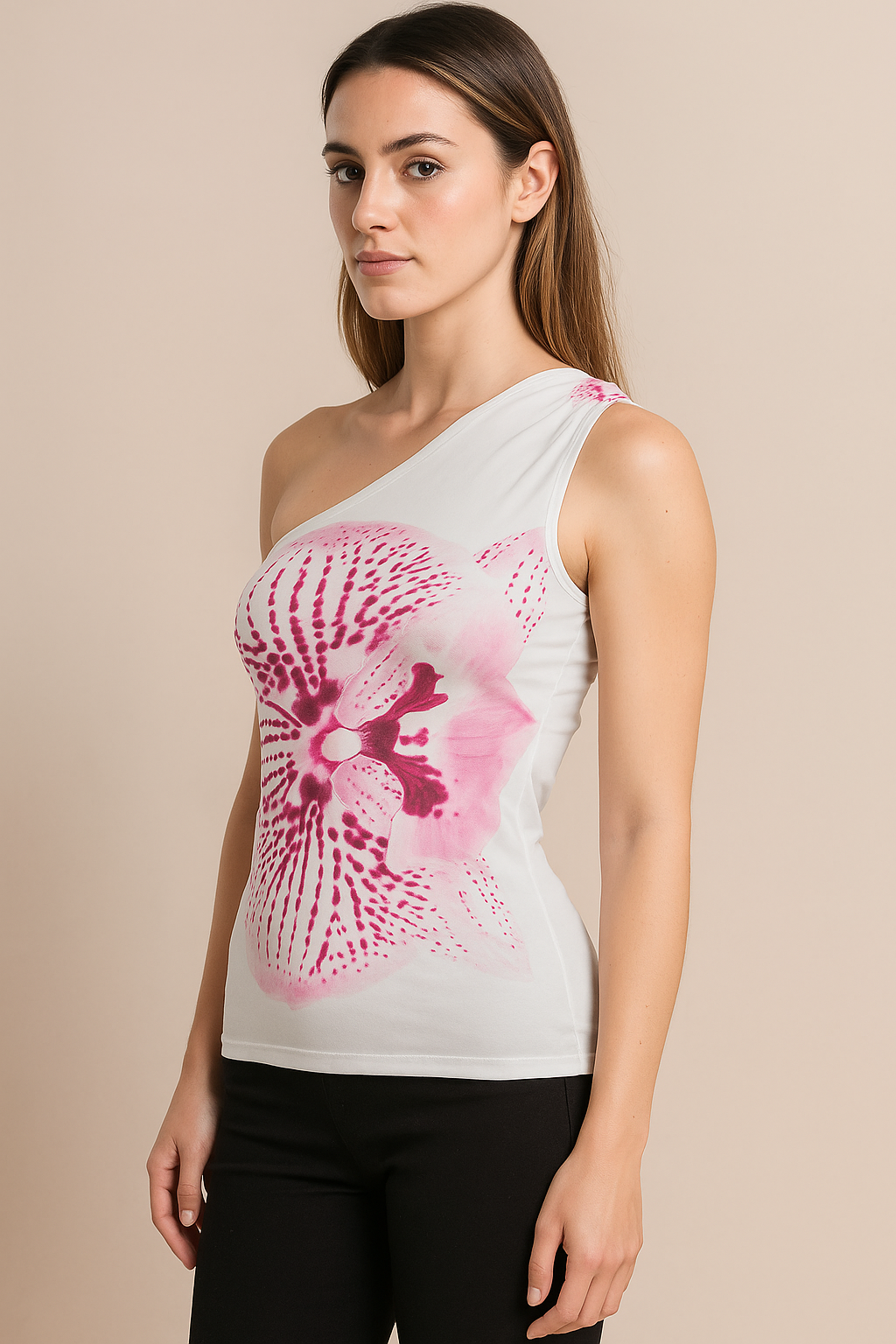 Evelora™ Floral One Shoulder Crop Top