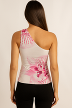 Evelora™ Floral One Shoulder Crop Top