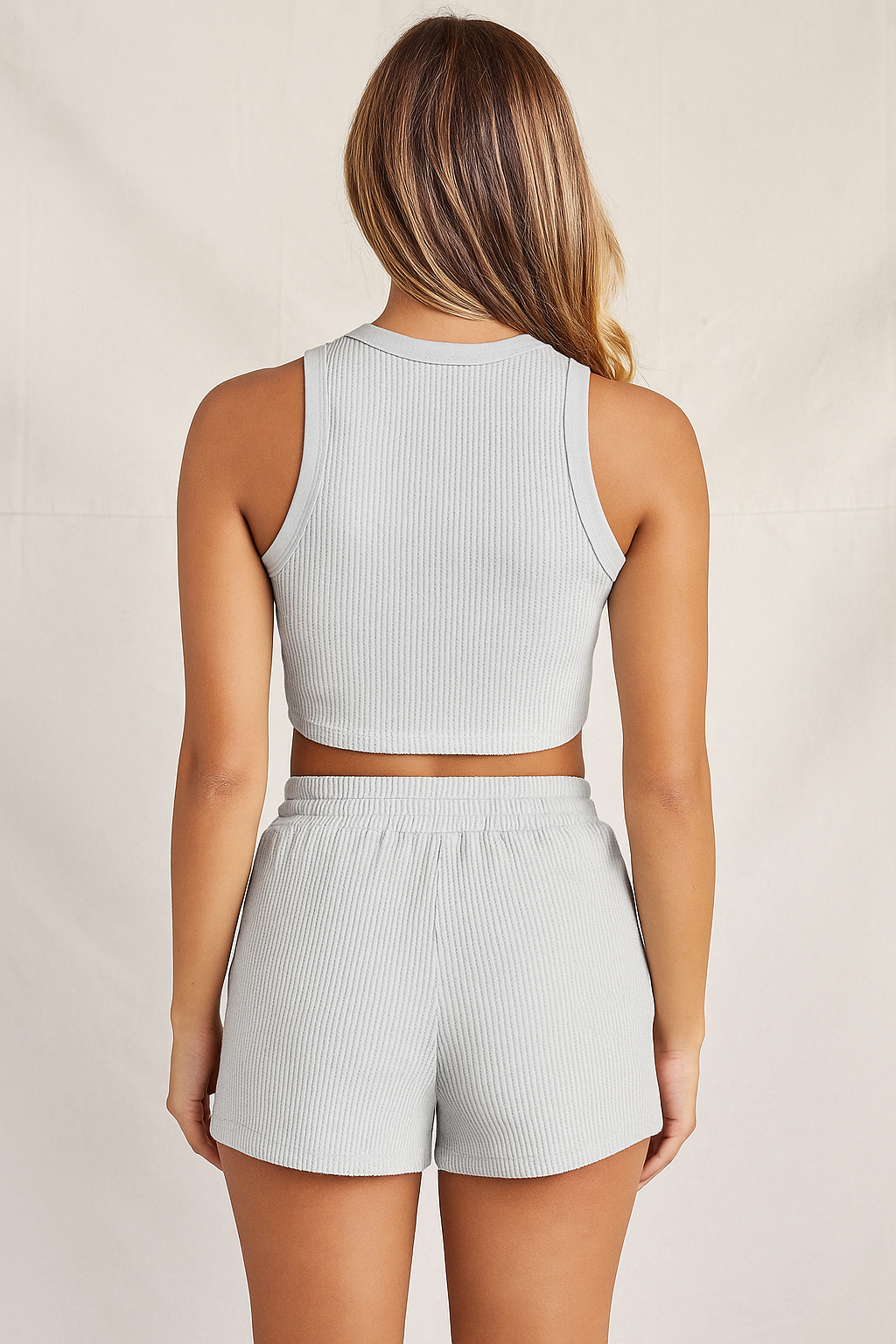 Vivara™ Sleeveless Crop Vest & Tethered Shorts Set